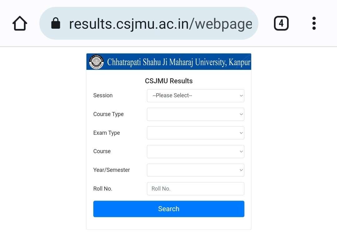 CSJMU Result 2024 Chhatrapati Shahu Ji Maharaj University, Kanpur