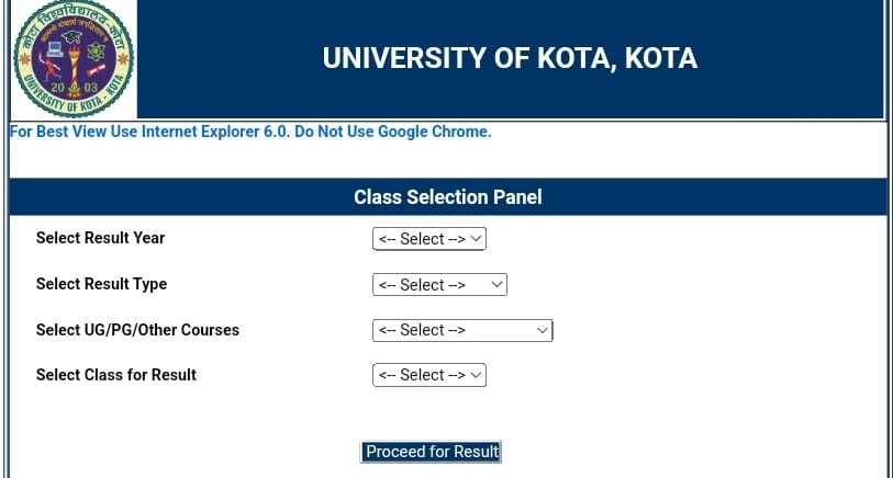 Kota University Result 2026